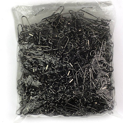 100pcs High-Strength Coastlock Swivels 145LP Ball Bearing Fishing Snaps and Swivels Fishing Rolling Swivel Coastlock Snap Duck Decoy Rig Snap Swivels Texas Rig Decoy Swivel Clips