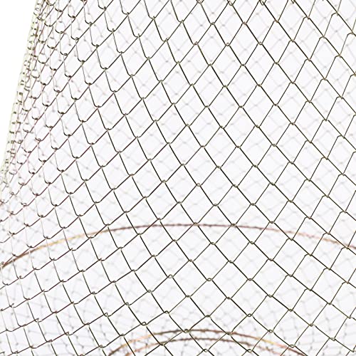 Rustproof Fish Basket Collapsible Floating Galvanized Steel Wire Fish Net Cage for Dock