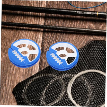 Silicone Fishing Line Bobbin Spools 6-Sided and 8-Sided Colorful Rubber Fishing Tackle Storage Box with Holder Random Color