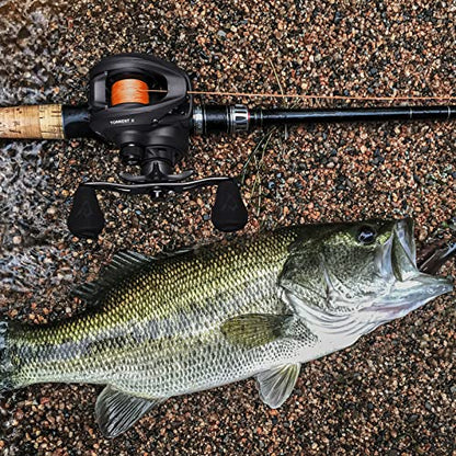 Piscifun Torrent II Baitcasting Reel, 20LB Drag, Magnetic Brake | Smooth casting, 6+1 bearings, 6.75 oz body, 6.6/8.1 ratios,low-profile body - color: Grey-Right Hand Retrieve, size: 8.1:1 Gear Ratio