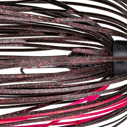 Strike King Thunder Cricket Fishing Lure, Vibrating Swim Jig, Silver Blade, 4/0 Jungle-Style Flipping Hook - color: Black Widow, size: 1/2 oz