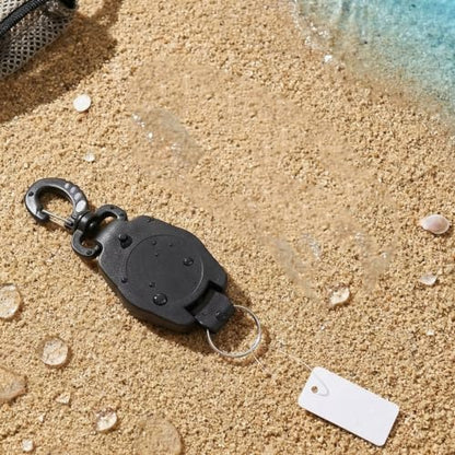 Scuba Diving with Stainless Steel Wire Rope, Retractable Lanyard for Dive Gear, Anti-Lost Clip for Underwater Equipment, Spearfishing Holder