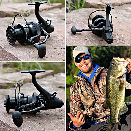 Sougayilang Spinning Fishing Reel 12+1BB Metal Body Smooth Carp Spinning Reels for Saltwater Freshwater Fishing - color: BE5000