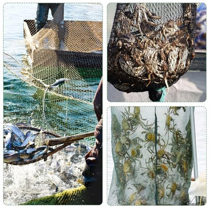 5PCS Fish Trap Net, Collapsible Clear Minnow Trap Fish Lobster Shrimp Crayfish Crab Baits Cast Mesh Traps, Portable Folded Automatic Fishing Nets Accessories for Pinfish Bait Crawfish