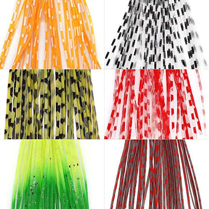 Fly-Tying-Materials-Rubber-Legs-Silicone-Rubber-Skirt 12-24 Colors Fly Tying Supplies - color: 12 Colors kit