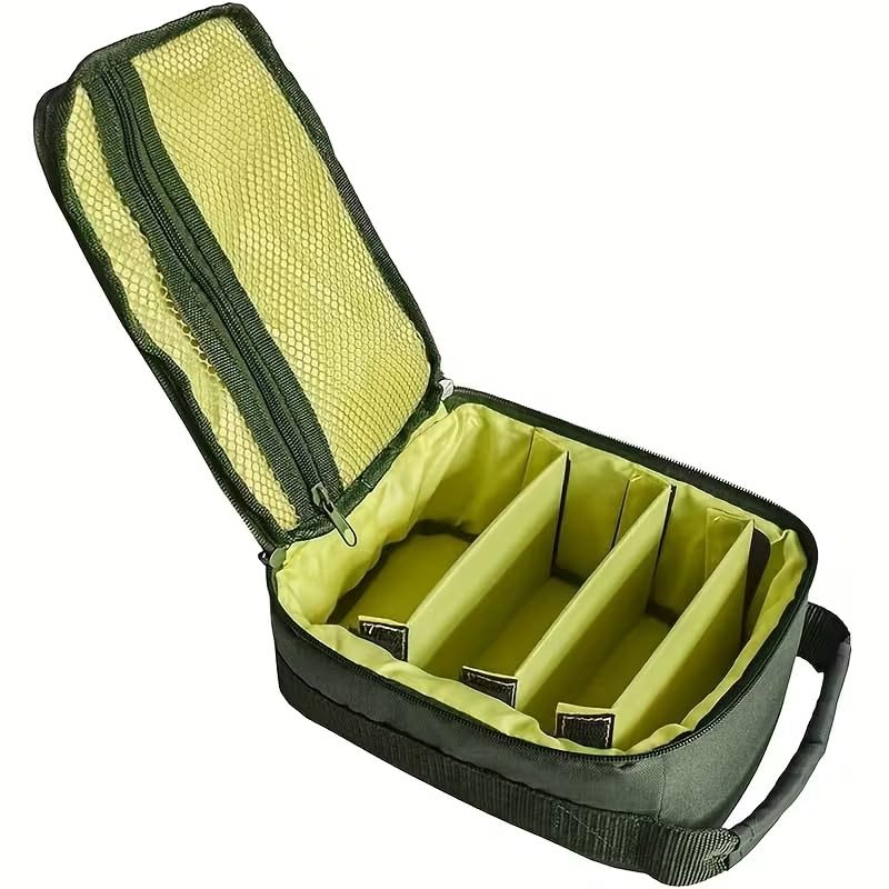 Waterproof Fishing Tackle Bag with 3 Adjustable Dividers, Lightweight Storage Bag(Black) - color: Black