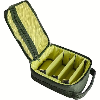 Waterproof Fishing Tackle Bag with 3 Adjustable Dividers, Lightweight Storage Bag(Black) - color: Black