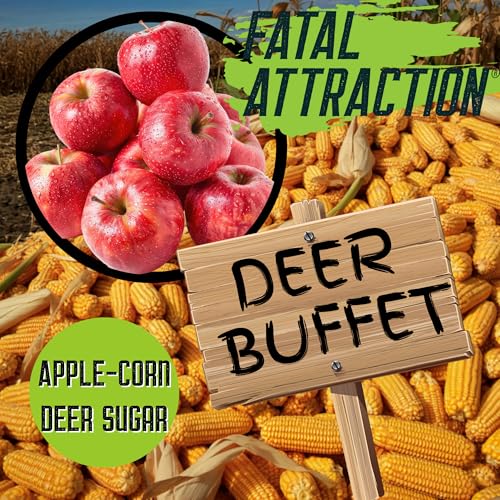 FATAL ATTRACTION Deer Sugar Deer Attractant; Long-Range Liquid Deer Attractant – Sweet Apple Corn Scent – 12+ Hour Power