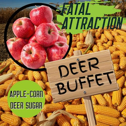 FATAL ATTRACTION Deer Sugar Deer Attractant; Long-Range Liquid Deer Attractant – Sweet Apple Corn Scent – 12+ Hour Power