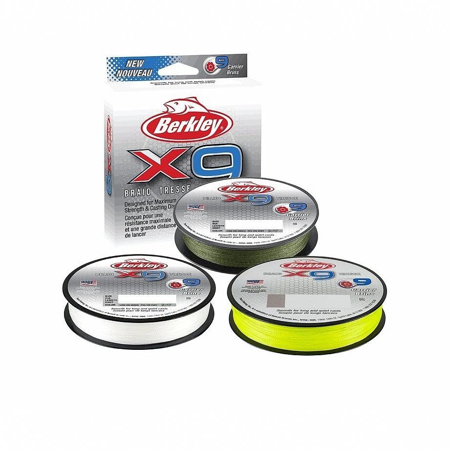 Berkley x9 Braid Fishing Line - color: Crystal, size: 164yd, style: 8lb Test