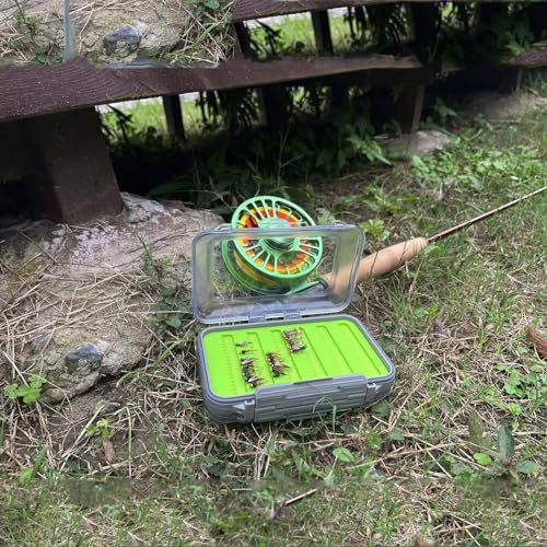 Aventik Silicone Fly Fishing Box Jig Box Waterproof Streamer flies Case Double Sided Clear Lid Storage Lure Case Saltwater Freshwater (MA:6.08x4x1.57inch) - style: MA:6.08x4x1.57inch