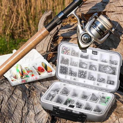 Sosation 482 Pcs Fishing Sling Tackle Bag Set Fish Tackle Box Backpack Storage Fishing Gear and Equipment Included Fish Hook Remover Tool Lures Lip Gripper, Gift for Men - color: Black