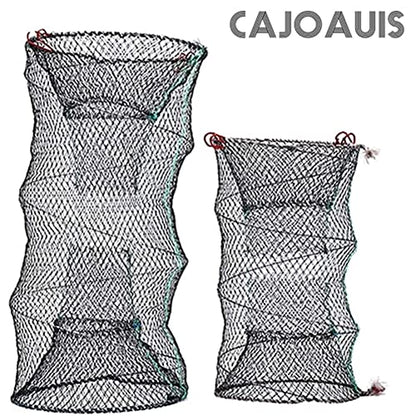 Collapsible Fishing Trap Net Cast Mesh Landing Bait Net for Crab Shrimp Minnow Crawfish Catfish - size: Large