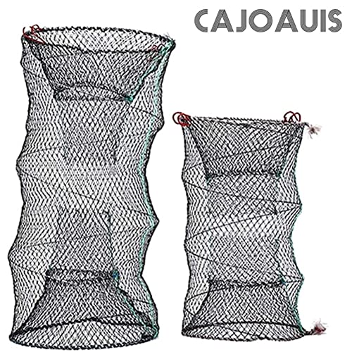 Collapsible Fishing Trap Net Cast Mesh Landing Bait Net for Crab Shrimp Minnow Crawfish Catfish - size: Large