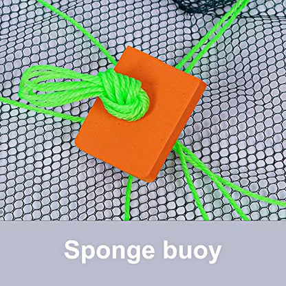 Foldable Drop Fishing Landing Net Crayfish Shrimp Catcher Tank Casting Network Trap Mesh Crab Prawn Bait Cage Eels Mesh for Fish