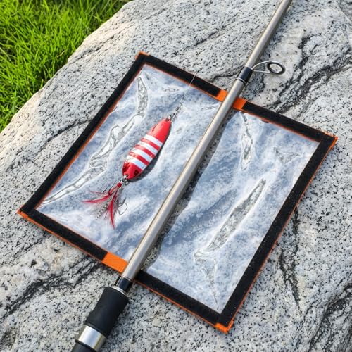 4 Pack Fishing Lure Wraps Clear Fishing Bait Wraps Lure Covers Wrap Hook Protector PVC Binder Protects Organizes Lures Secure Protectors Holder Storage in 2 Sizes for Various Lures