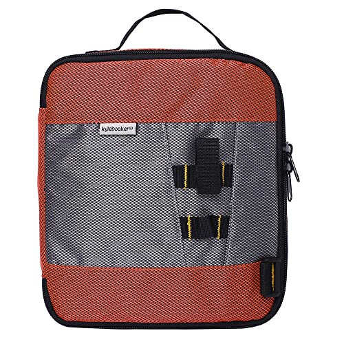 Kylebooker Soft Plastic Bait Storage Binders Organizer Saltwater Fishing Lure Leader Wallet Tackle Binder Bag - color: Orange
