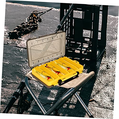 KOMBIUDA 2pcs Fishing Lure Storage Case Double-Sided Tackle Organizer for Baits and Hooks Durable Design with Internal Dividers Efficient Fishing Gear Management