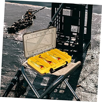 KOMBIUDA 2pcs Fishing Lure Storage Case Double-Sided Tackle Organizer for Baits and Hooks Durable Design with Internal Dividers Efficient Fishing Gear Management