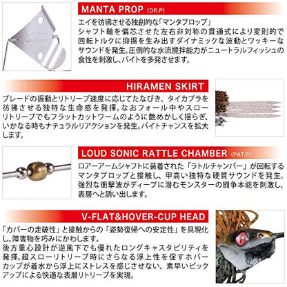 Megabass Jamaica Boa Buzzbait - Ghost Smoke