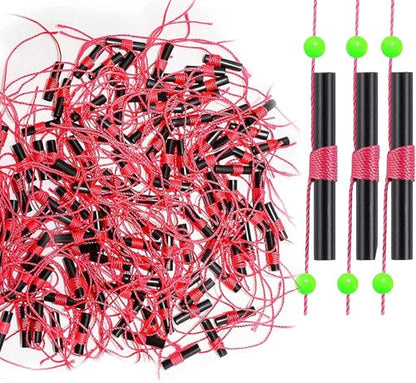 YOTO Bobber Stops for Fishing,Float Bobber Stops String Knots&Fishing Glow Beads - color: Red-50pcs