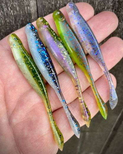 X Zone Lures Hot Shot Minnow Lures for Bass and Walleye, Infused with X Zone Scent Formula, 3.25" (8 Pack) - color: Smallie Magic