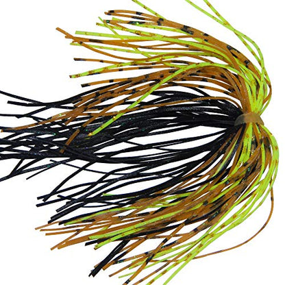 Silicone Jig Skirts DIY Rubber Fishing Jig Lures 12 Bundles 50 Strands Fishing Bait Accessories Spinnerbaits Buzzbaits Spoon Blade Squid Skirt Replacement Part, Fly Tying Material Color Random - size: 24 Bundles