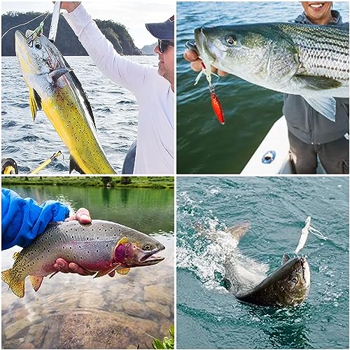 Fishing Leader Rigs Saltwater Freshwater Stainless Steel Wire Leader Fishing Rigs with Swivels Snaps Beads 1-3 Arms Saltwater Rig Wire Bottom rigs for Trolling Pier Surf Fishing Tackle - color: Silver-2 Arm-12pcs