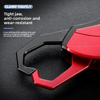 Multifunctional Folding Aluminum Alloy Fish Lip Gripper, Stainless Steel Jaws, Non-Slip Handle, Seawater Corrosion Resistant, Oxford Packaging, Men's High-end Gift
