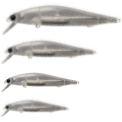 10 Blank Unpainted Minnow Crankbait Topwater Lipless Jerkbait Fishing Lures V5 - color: UPM232P10