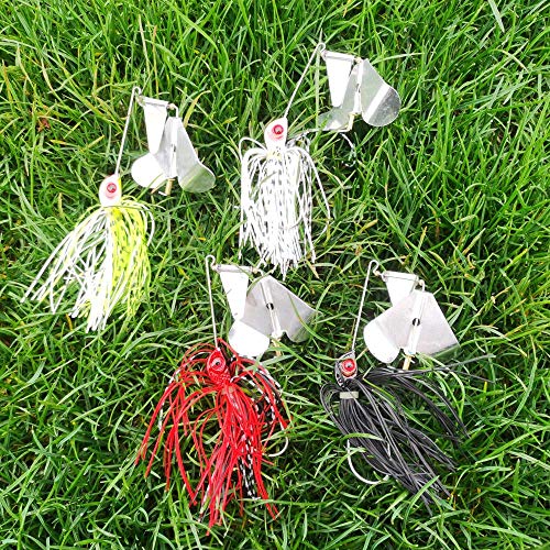 Fishing Lures Buzzbait Spinnerbait Topwater Lure for Bass Pike Fishing 4pcs/Package
