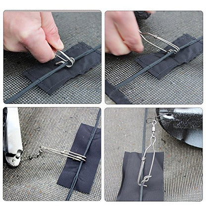 Longline Fishing Snap Clips High Strength Stainless Steel Floatline Tuna Clips Branch Hangers with Duo Lock Snap Swivels Saltwater Fishing Long Line Clips Longline Decoys - size: 4pcs