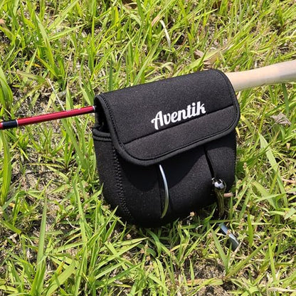 Aventik Fishing Spinning Reel Cover Pouch, Fishing Reel Protective Case, Compatible with 3000-7000 Series Spinning Reels Storage, 3 Sizes Choices (1 PACK, M(3000-6000)) - style: 1pack-m(3000-6000)