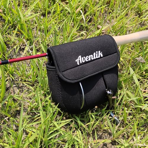 Aventik Fishing Spinning Reel Cover Pouch, Fishing Reel Protective Case, Compatible with 3000-7000 Series Spinning Reels Storage, 3 Sizes Choices (1 PACK, S(UP to 3000)) - style: 1pack-s(up to 3000)