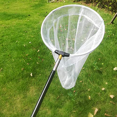 Insect and Butterfly Net with 12" Ring, Net Handle Extends to 59 Inches for Adults