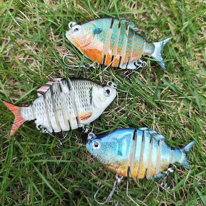 HADORAM Lure Slow Sinking Glide Bait with Fur Tail Lifelike Fishing Tackle for Trout Shad Bass Musky - color: 2.48in-3Pcs