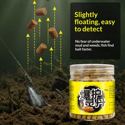 2pcs Ready-to-Use Floating Fishing Pellets, 60g Fishmeal Dough Baits for Carp Catfish Tilapia, 5-10 Mins Non-Dissolving Scented Hookable Bait Pellets for Freshwater Wild & Pond Angling