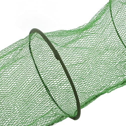 Fishing Net Cage, Cross Sewing Process Scratch Prevention Portable Durable Collapsible Fishing Cage Basket for Fishing Accessories