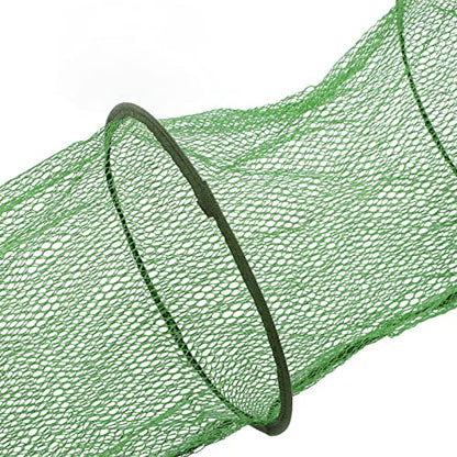 Fishing Net Cage, Cross Sewing Process Scratch Prevention Portable Durable Collapsible Fishing Cage Basket for Fishing Accessories