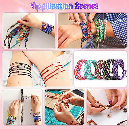 Selizo 12 Rolls Nylon String for Bracelets, Chinese Knotting Nylon Cord for Jewelry Making, Nylon Beading Thread for Kumihimo, Braided Bracelets, Necklaces, Macrame Craft, Wind Chime