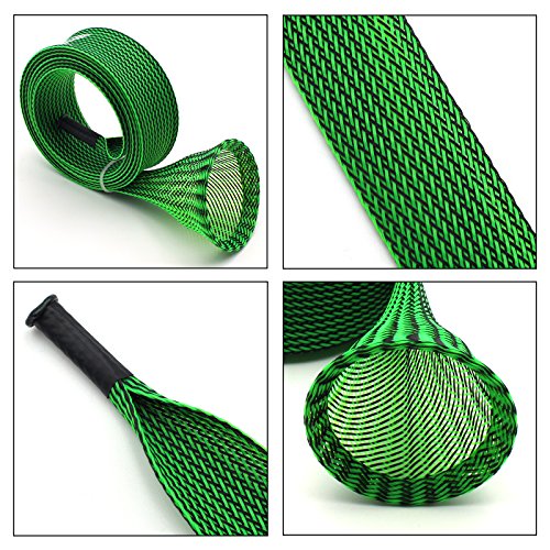 Mr. Z Pack of 4 Casting Fishing Rod Sleeves with 2 Rod Straps Fishing Rod Covers Pole Jacket Rod Socks - color: Dark Green