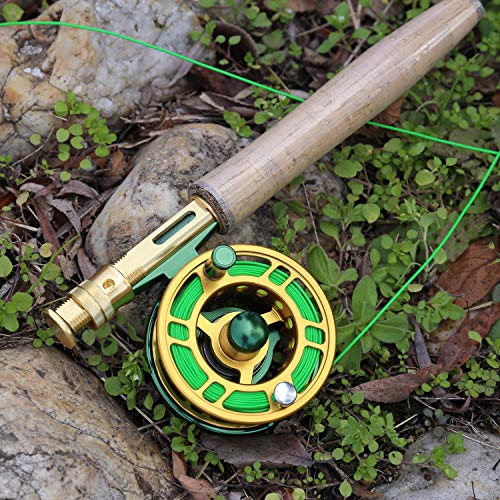 Sougayilang Fly Fishing Rod Reel Combos with Lightweight Portable Fly Rod and CNC-machined Aluminum Alloy Fly Reel,Fly Fishing Complete Starter Package - color: Fly Fishing Full Kit 5-6#-Green