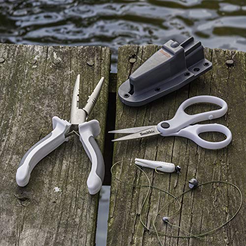 Smith’s Lawaia 51255 Pliers - Scissors Fishing Combo - Pliers - Scissors - Sheath - Removable Belt Clip - Durable Stainless Steel - Fishing Tool Kit - Gift