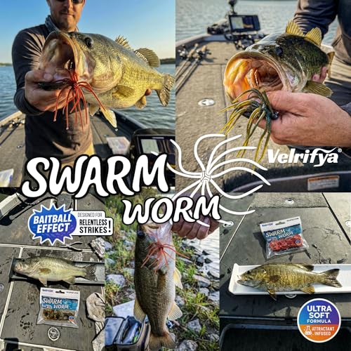 Tentacle Dice Bait – Japanese Style Finesse Dice Fishing Lure Floating Worm Soft Plastic Baits for Bass Fishing, Drop Shot, Jig Head, Wacky Rig - color: 03-Scuppernong