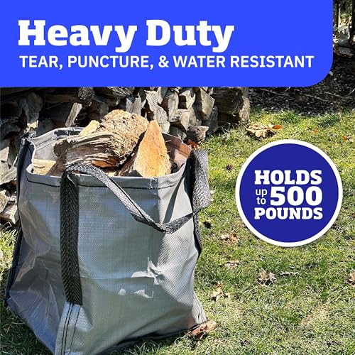 DURASACK Heavy Duty Storage Tote Bag 22-Gallon, Gray , Pack of 4 | Rugged Woven Polypropylene Moving Bag, Reusable Self-Standing Design, Holds up to 500 Pounds - color: Gray, size: Pack of 4