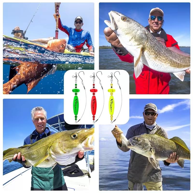 YOTO Santee Cooper Rig, Catfish Rig for Bank Fishing, Catfishing Tackle Rattler Floats, Chunky Rigs Catfish Equipment - style: Double Rung Catfish Bells - 6pcs