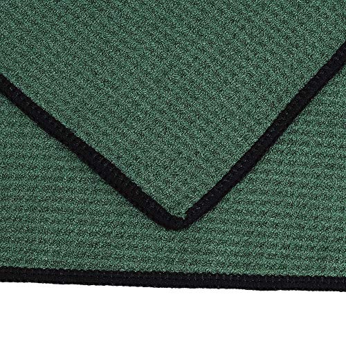 Mile High Life | Pro Tour Caddy Towel | 17" x 40" with 8" Center Slit | Premium Microfiber Waffle Texture - color: Green, size: 16" x 30"