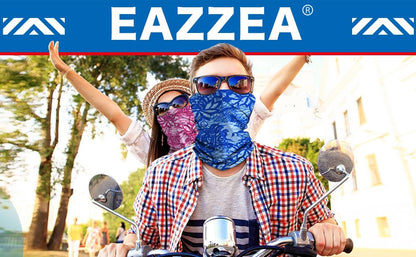 6-Pack Balaclava Face Mask for Men & Women - UV Protection Neck Gaiter, Multi-Use Cycling Mask & Breathable Headband - color: Blue