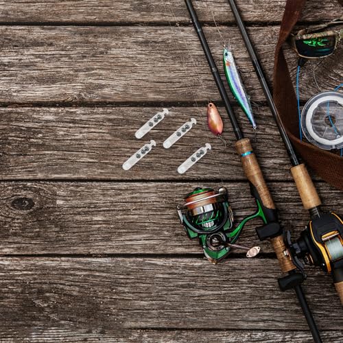 KICHOUSE 60pcs Fishing Weights Rattle Beads Luminous Metal Sinkers Bait Lure Accessories Assorted Small Medium Large for Freshwater and Saltwater Fishing Terminal Tackle