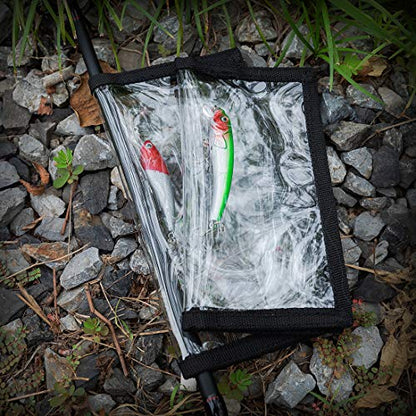 4 Pack Fishing Bait Cover Durable Clear 0.5mm PVC Lure Wrpas for Shape Fishing Hooks Fishing Bait Storage Protector for Saltwater Freshwater Fishing Gear 2Large+2Medium